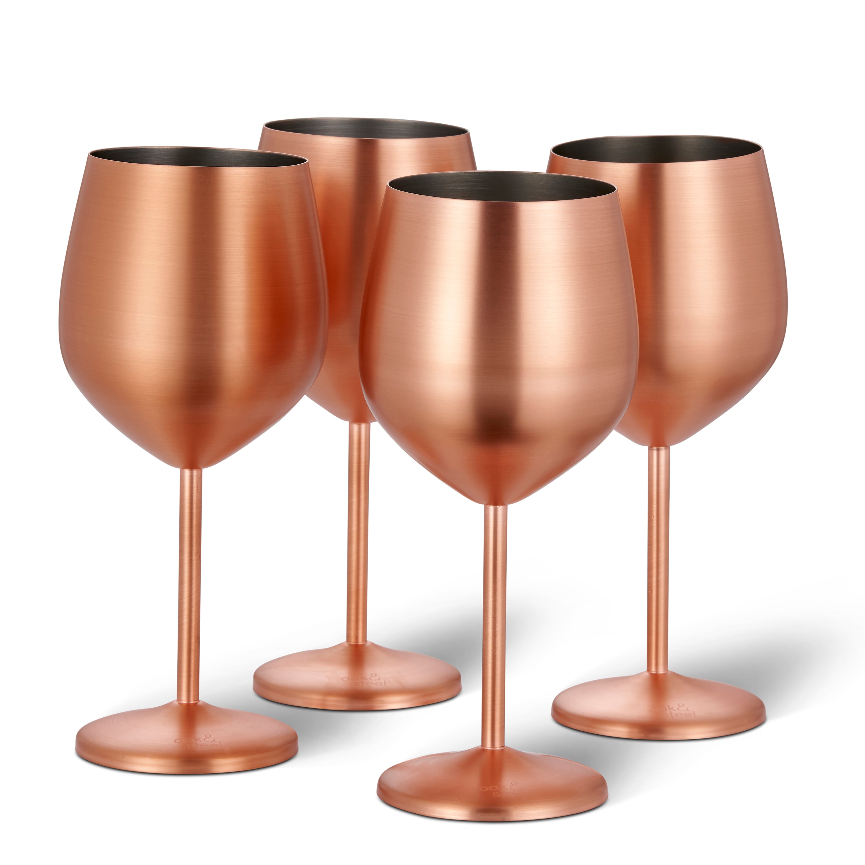 OS Oak & Steel Wine Glasses calici vino oro rosa opaco 4 pezzi
