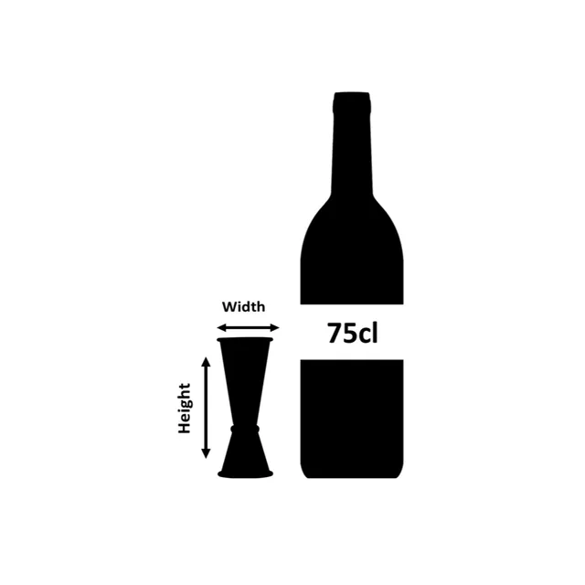 Urban Bar Jiggers Misurino Cocktail Vetro 25/50ml Doppio