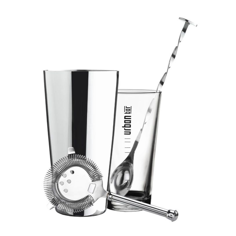 Urban Bar Cocktail Kit Tube kit shaker Boston acciaio