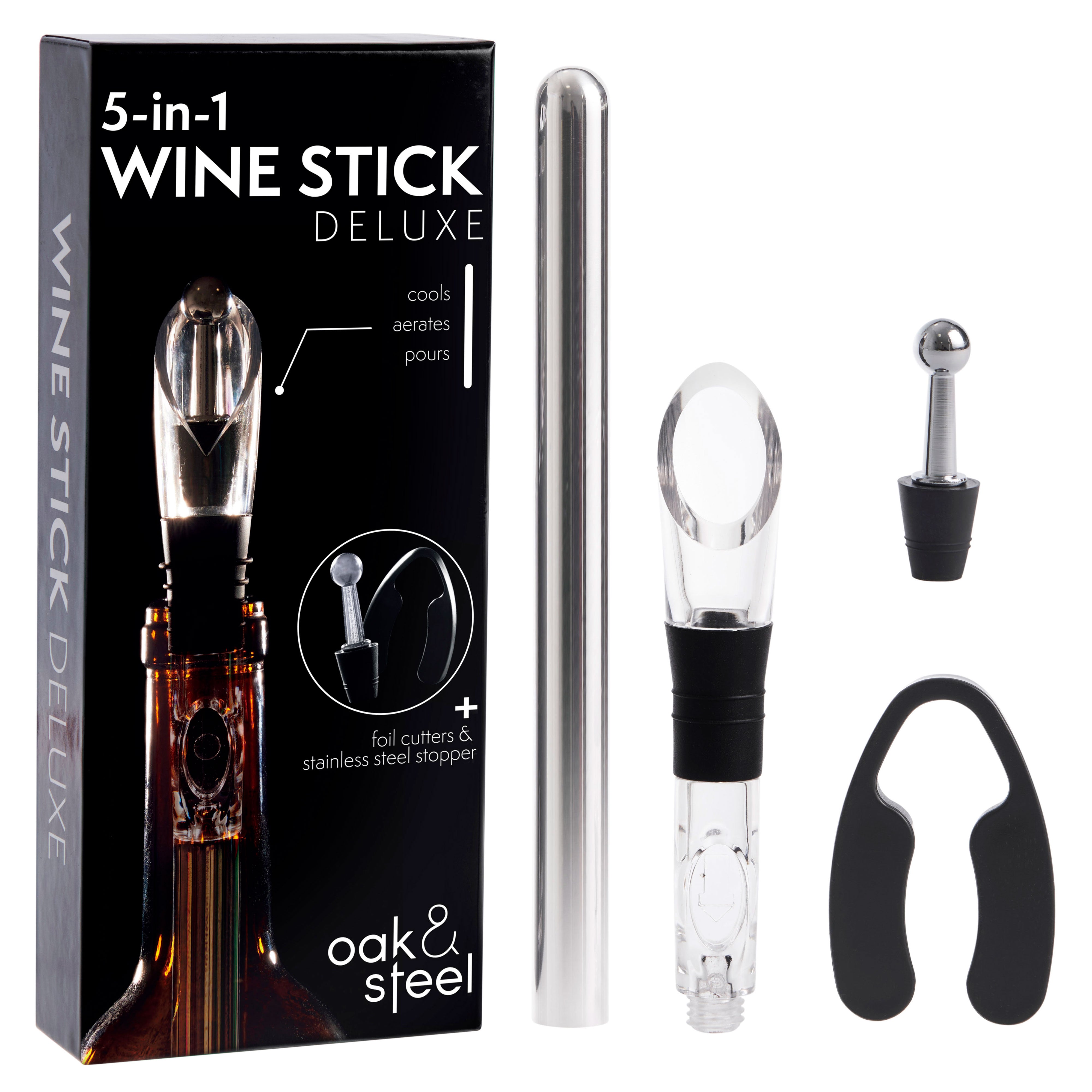 OS Oak & Steel Wine & dine essentials set vino 5 pezzi acciaio
