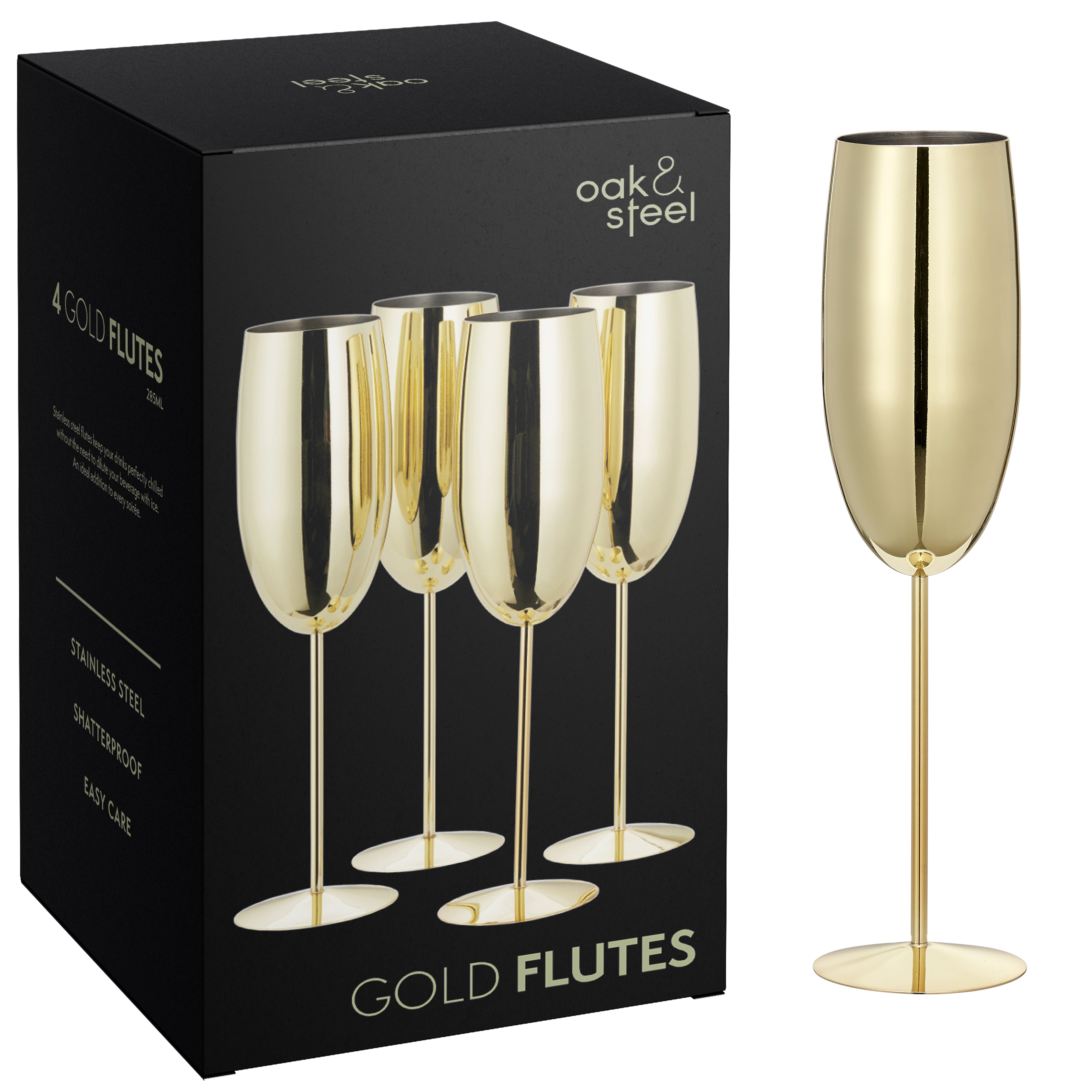 Oak & Steel Flutes Flûte Champagne Oro 2 Pezzi