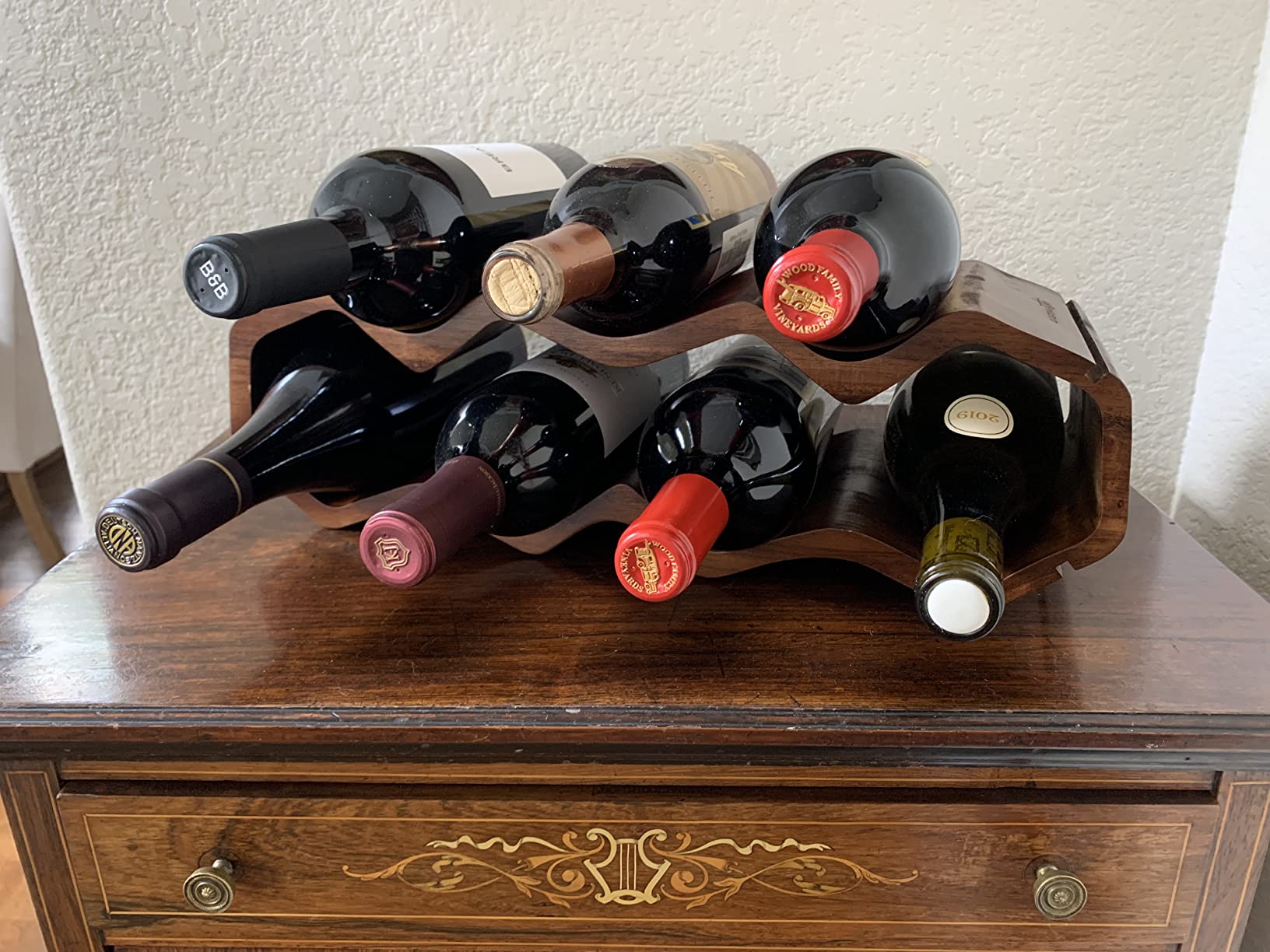 Gusto Nostro Wooden Wine Rack portabottiglie 7 bottiglie acacia