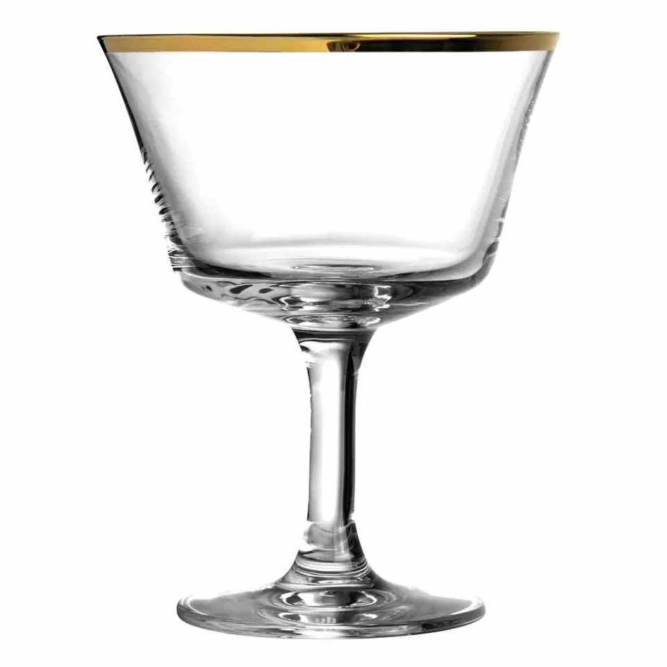 Urban Bar Gold Rim coppa fizz cristallo 20cl bordo oro