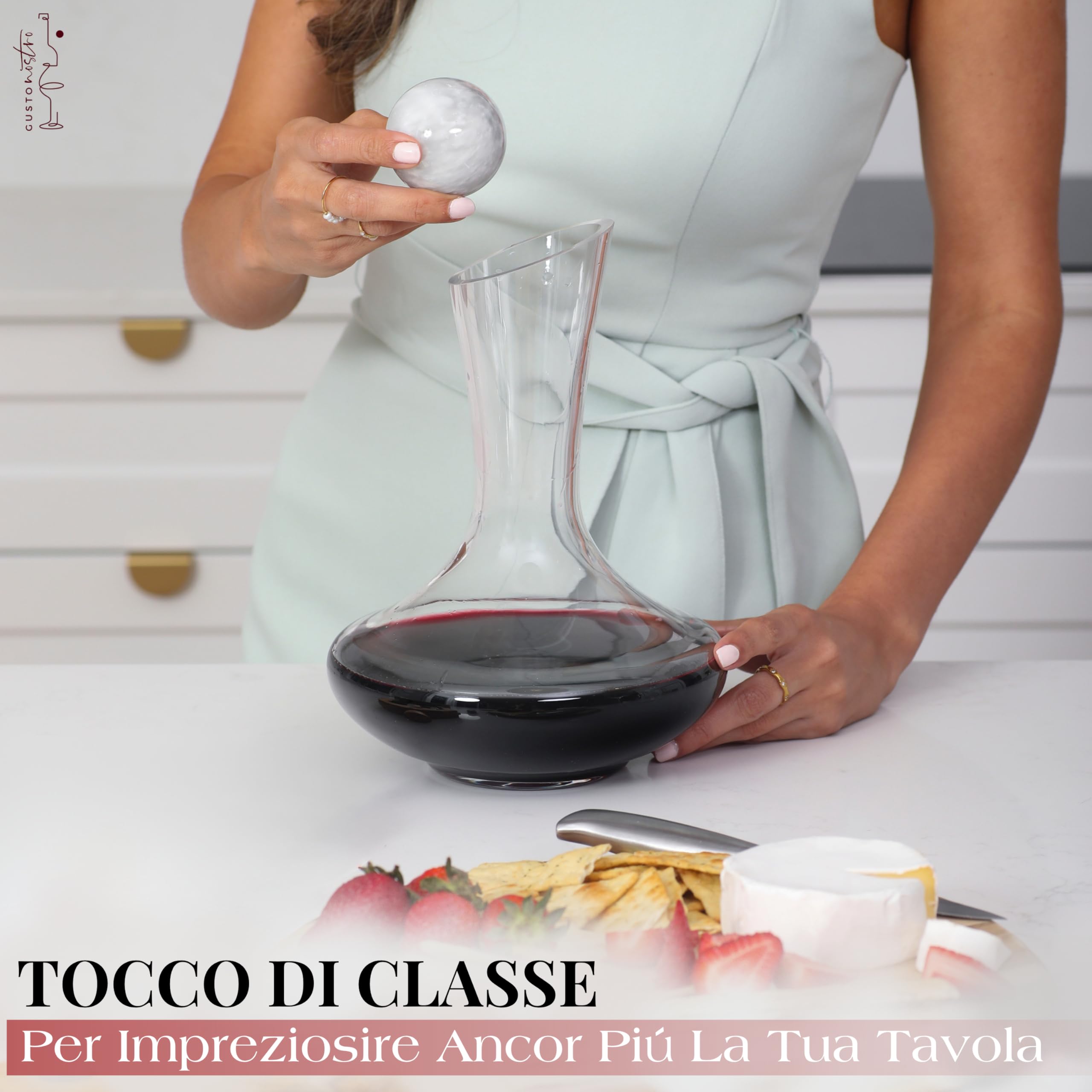 Gusto Nostro Wine Decanters decanter 750 ml tappo marmo