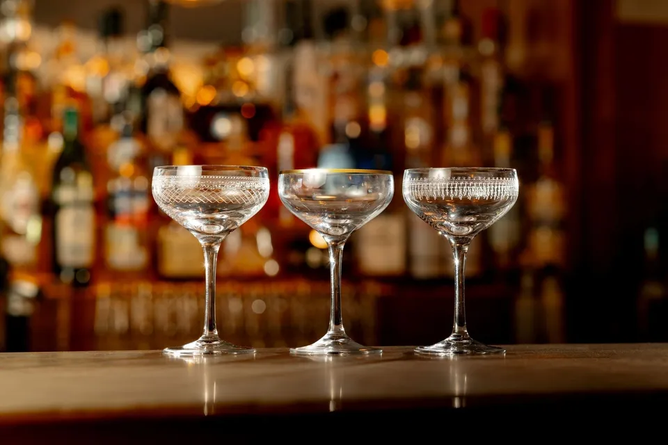 Urban Bar Gold Rim Coupette Champagne Cristallo 15cl
