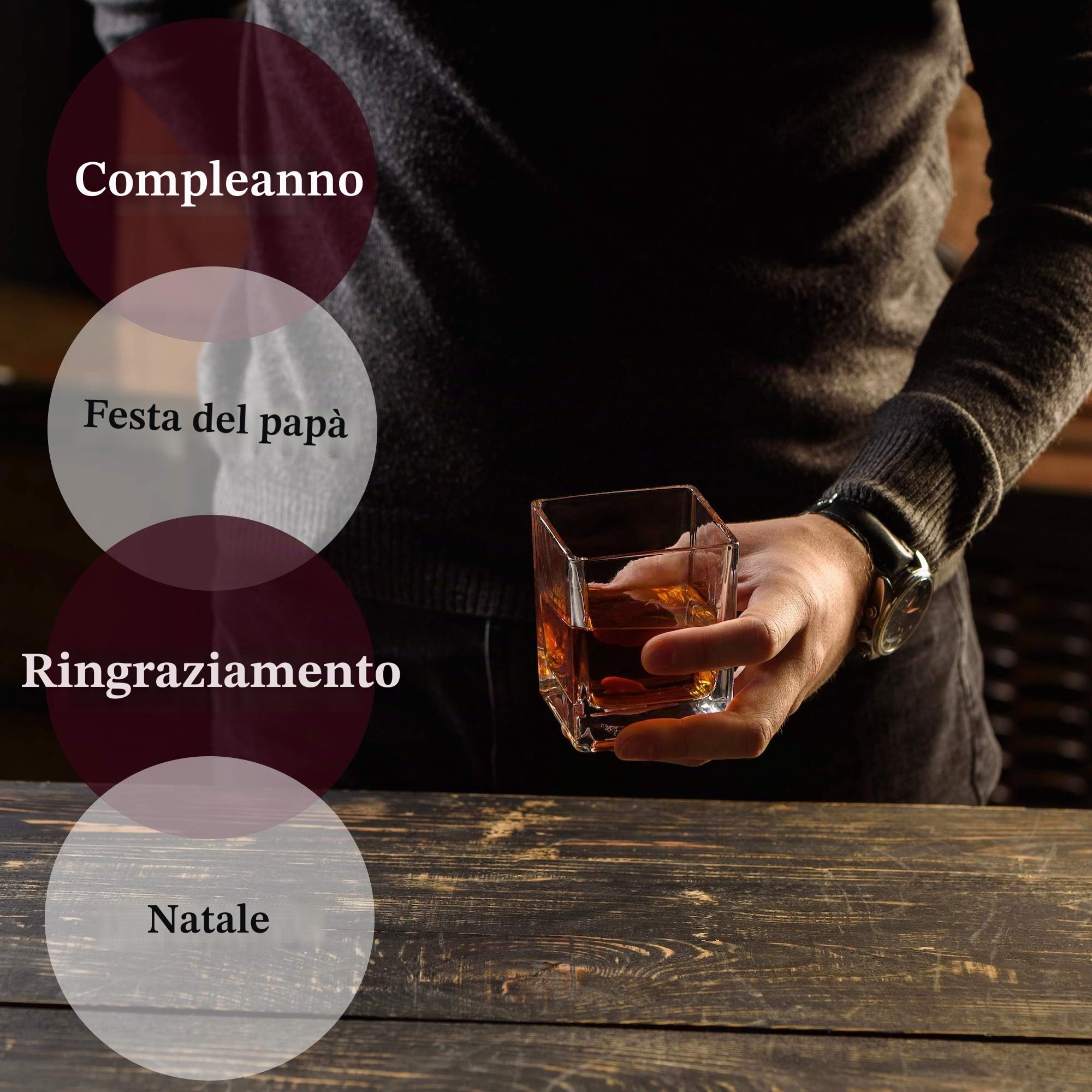 Kemstood Whiskey Glasses tumbler whisky 4 pz 230 ml vetro