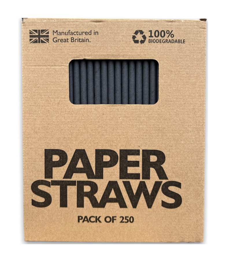 Urban Bar Accessories cannucce carta nere box 250 biodegradabili