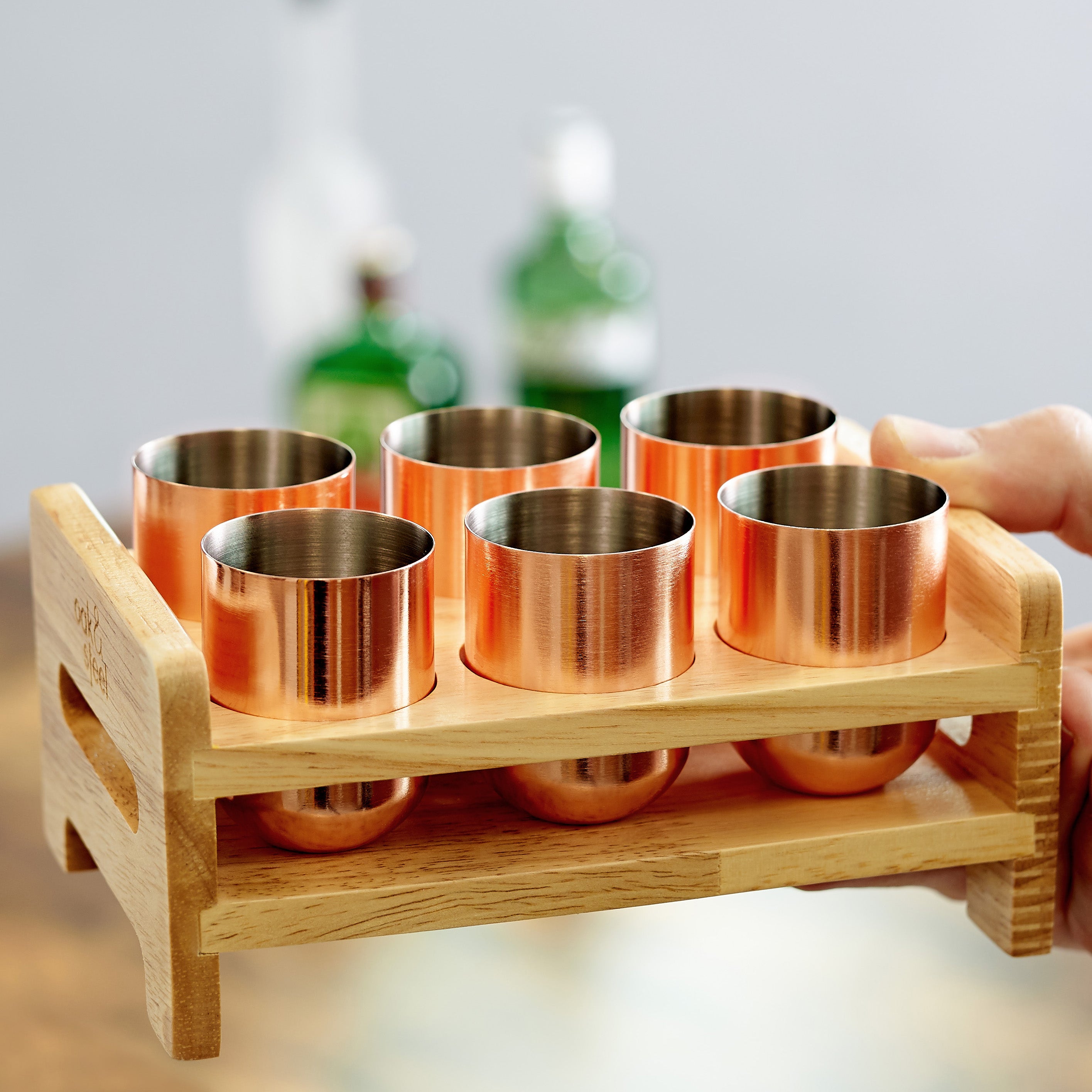 OS Oak & Steel Shot Bicchierini Oro Rosa 50 ml 6 Pezzi