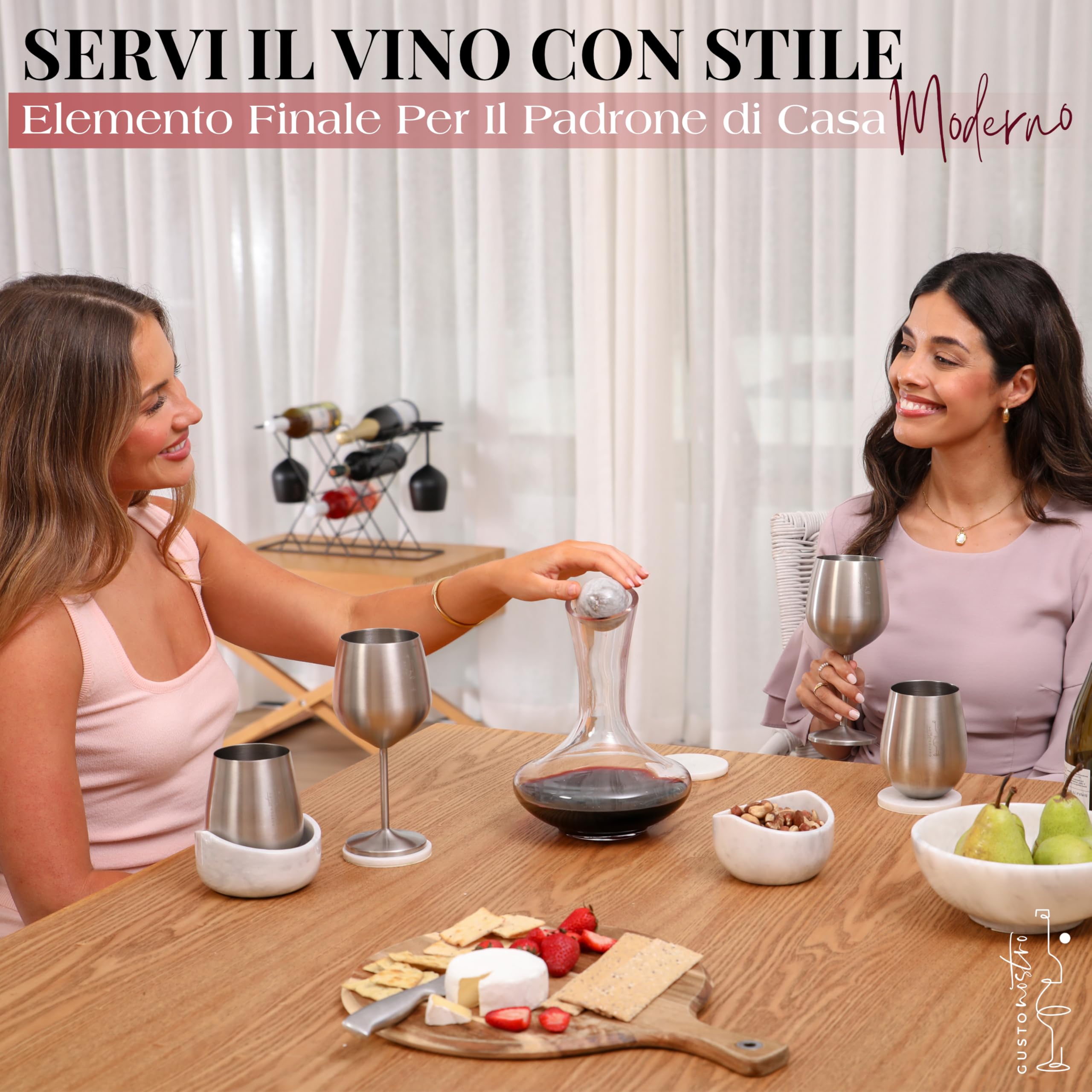 Gusto Nostro Wine Decanters decanter 750 ml tappo marmo