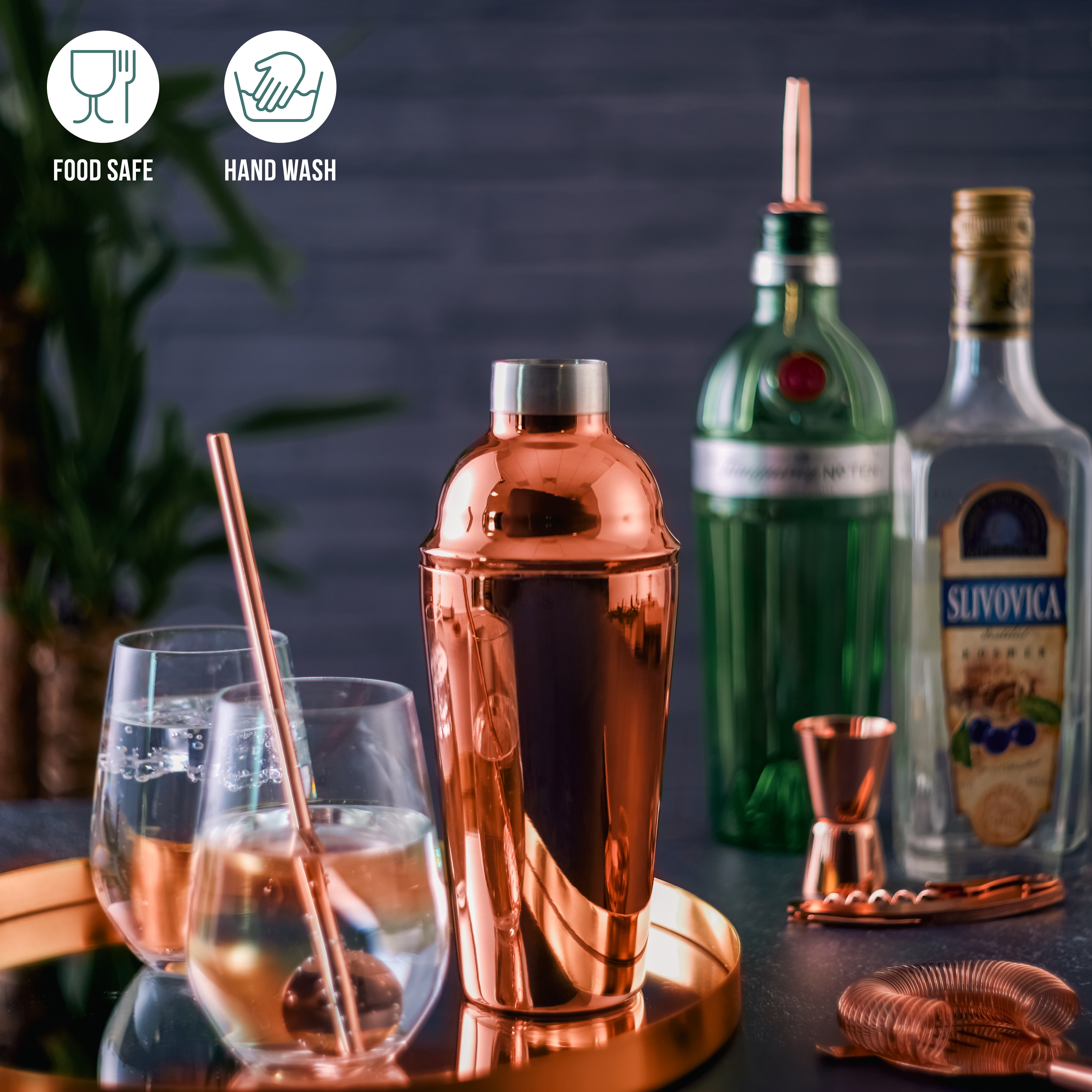 Oak & Steel Cocktail Sets shaker set 10 pezzi oro rosa