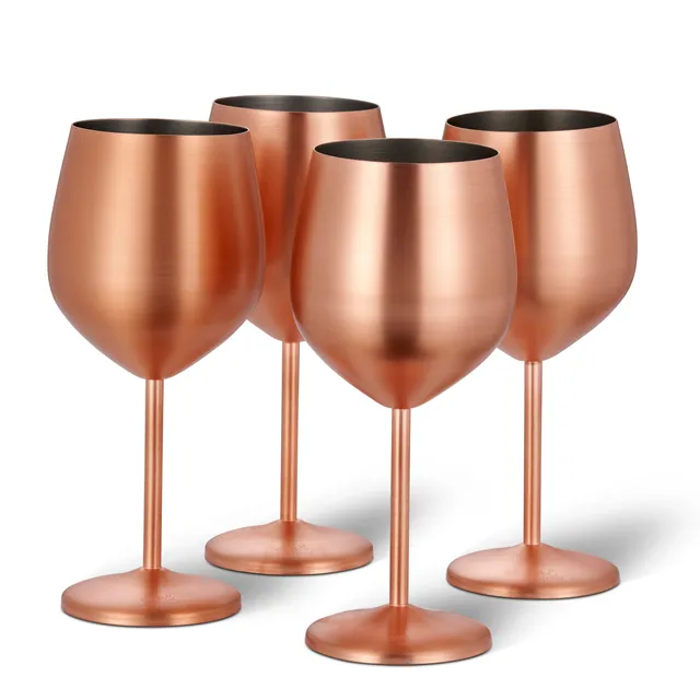 OS Oak & Steel Wine Glasses calici vino oro rosa opaco 4 pezzi