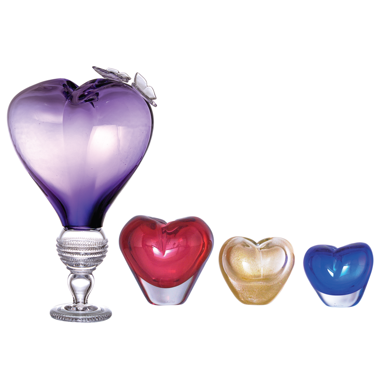 ColleVilca Cuore cuore in cristallo oro 22 cm