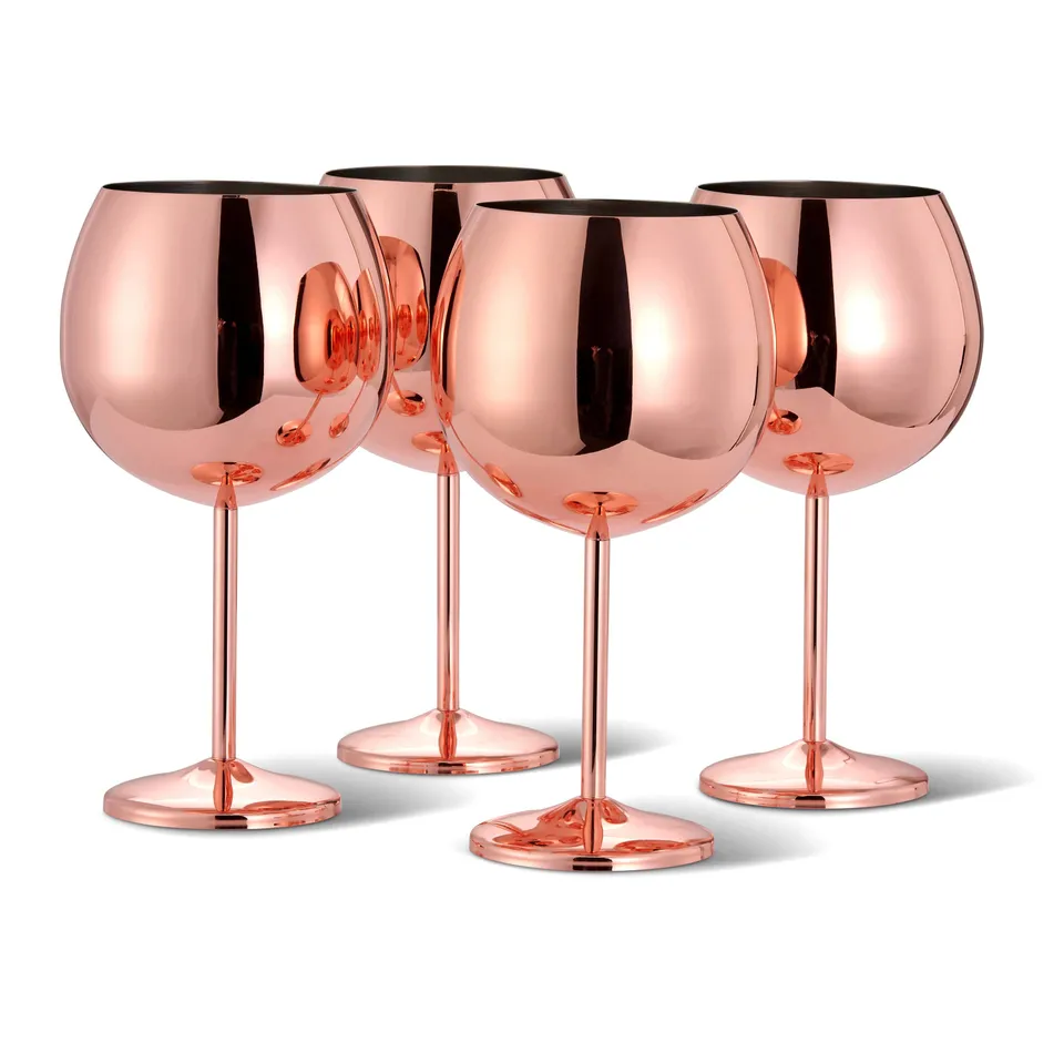 OS Oak & Steel Gin Glasses bicchieri gin oro rosa 4 pezzi 700ml