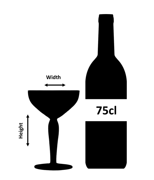 Urban Bar Castello Coupe 22cl coppa cocktail vetro ottico