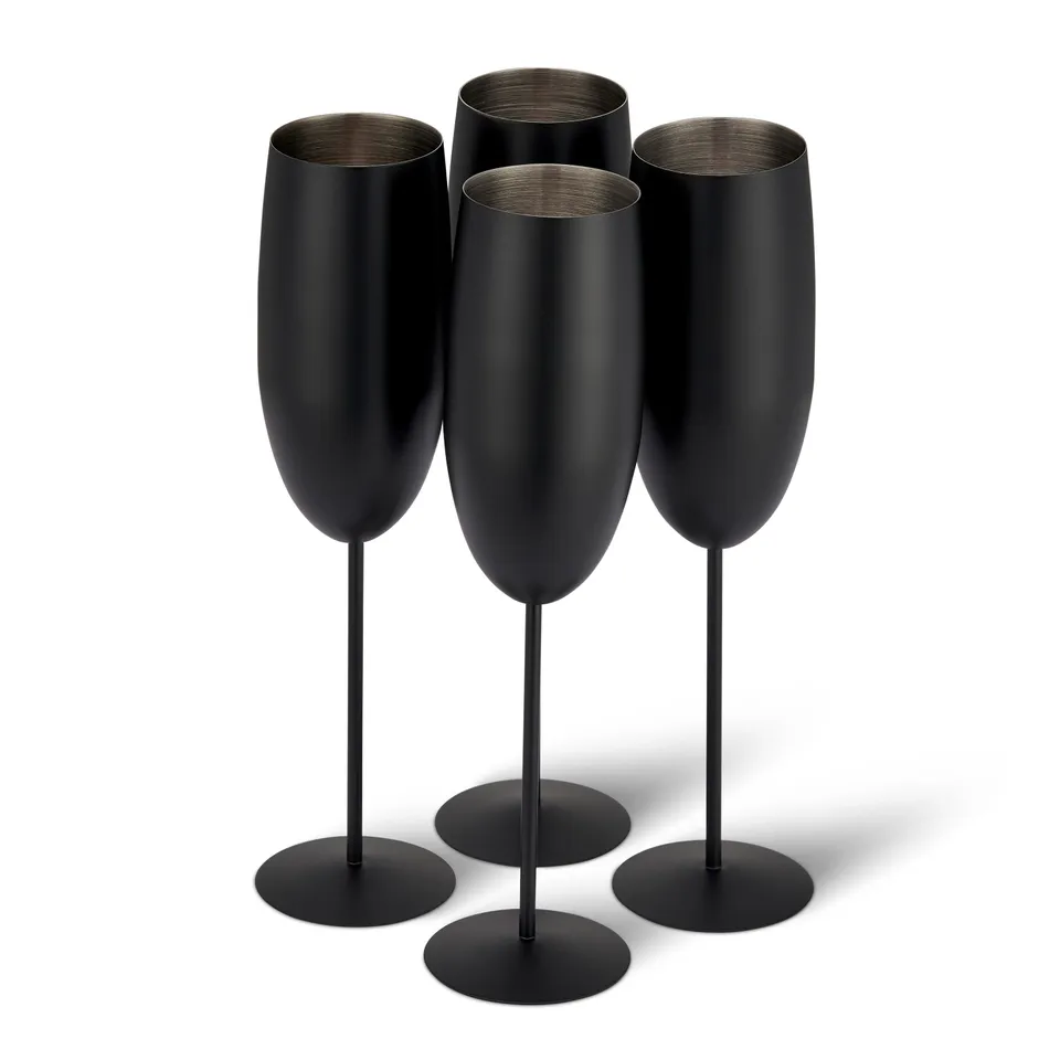 OS Oak & Steel Flutes flute champagne 4 pezzi nero opaco