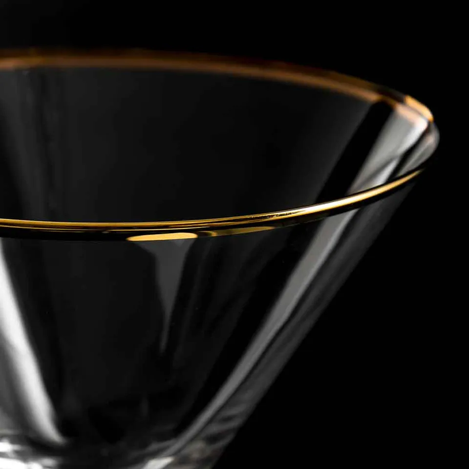 Urban Bar Verdot Coppa Martini 21cl Bordo Oro Cristallo