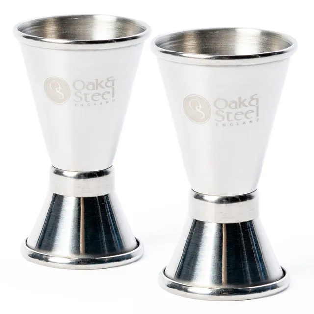 Oak & Steel jigger doppio acciaio cocktail 2 pezzi
