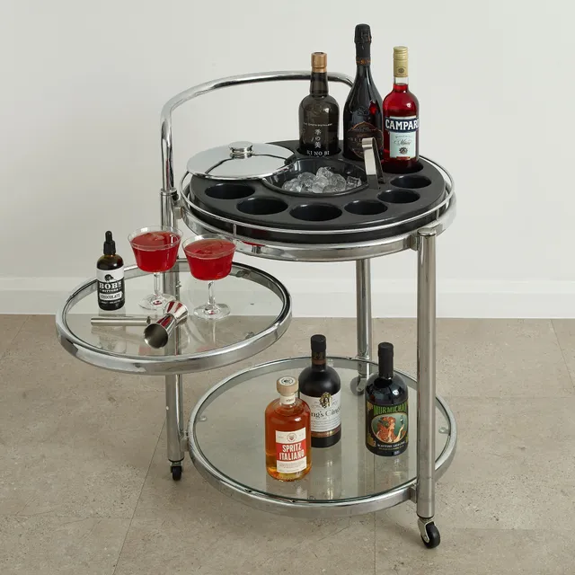 Urban Bar Retro Carrello Bar Anni 50 per 10 Bottiglie