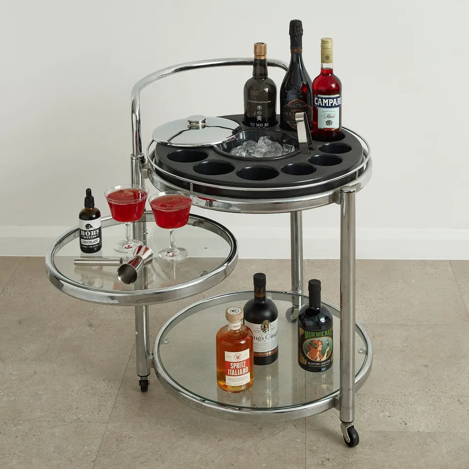 Urban Bar Retro Carrello Bar Anni 50 per 10 Bottiglie