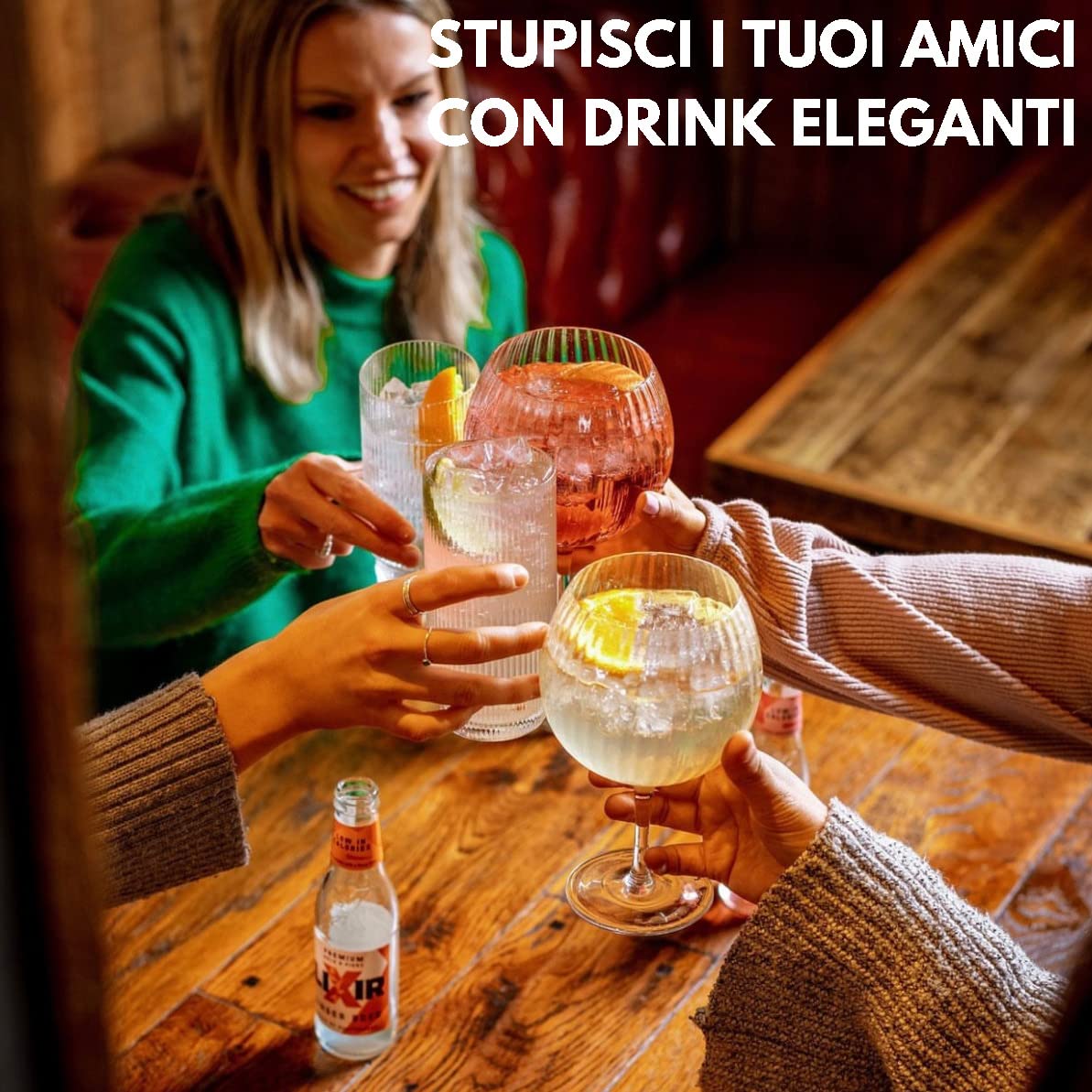 VEMACITY Gin Glasses Palloncino 550ml Set 2 Roségold