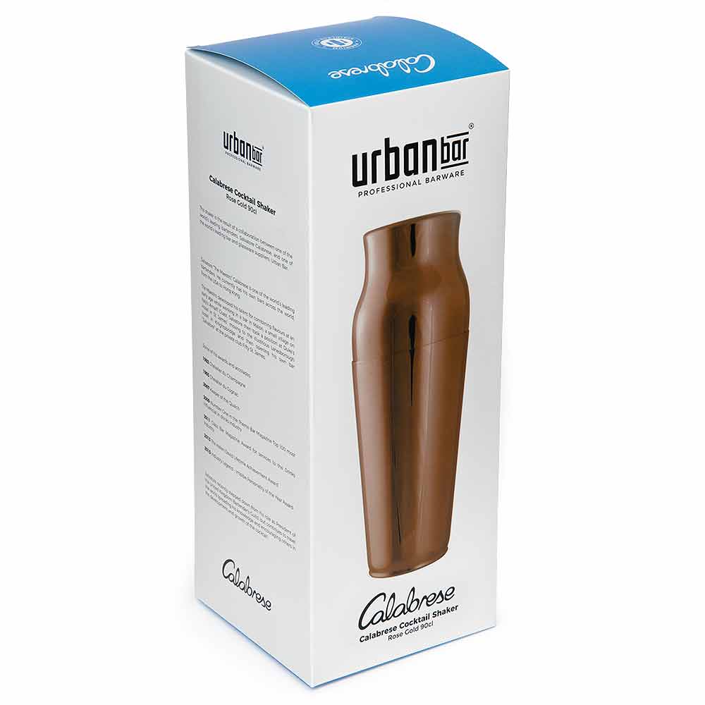 Urban Bar Calabrese Rose Gold Shaker Cocktail 90cl Acciaio