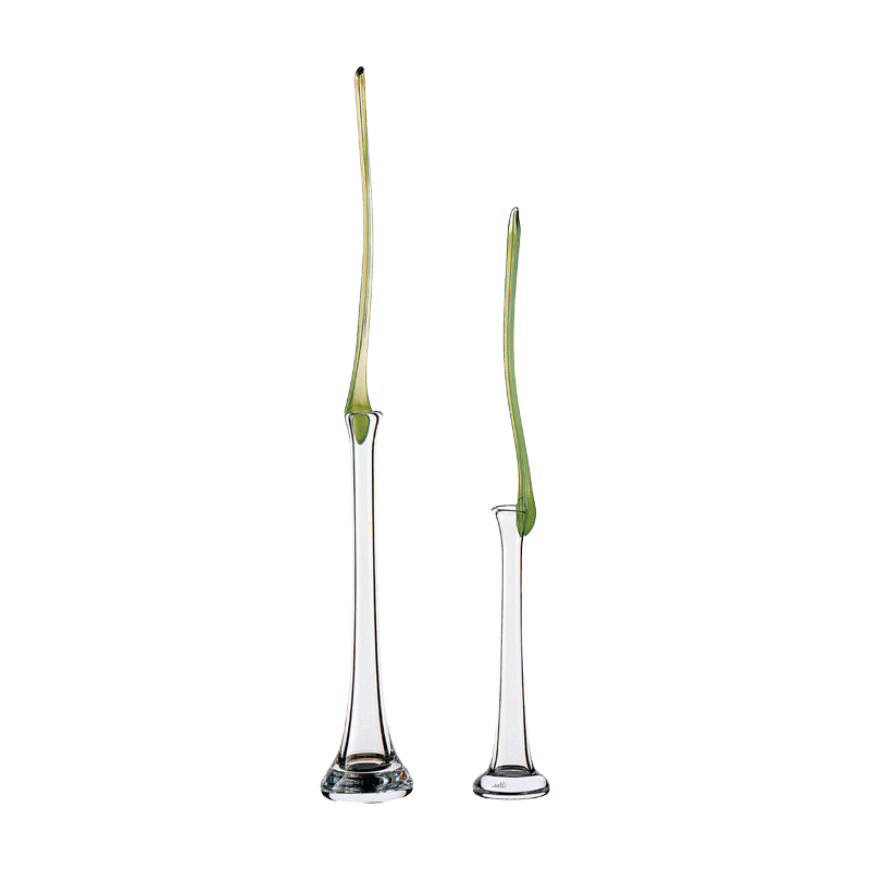 ColleVilca Ikebana vaso basso in cristallo senza piombo h 60 cm