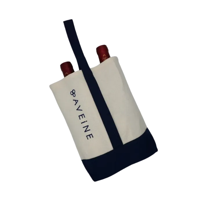 Aveine Accessories Wine Bag Borsa Vino 2 Bottiglie con Logo