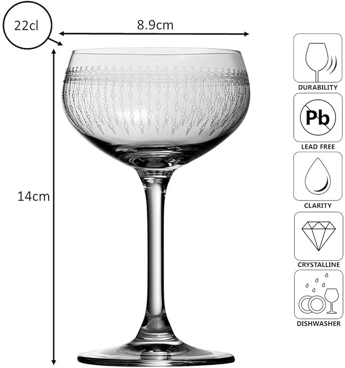 Urban Bar 1920 Coppa Champagne Cristallo 21cl 4pz