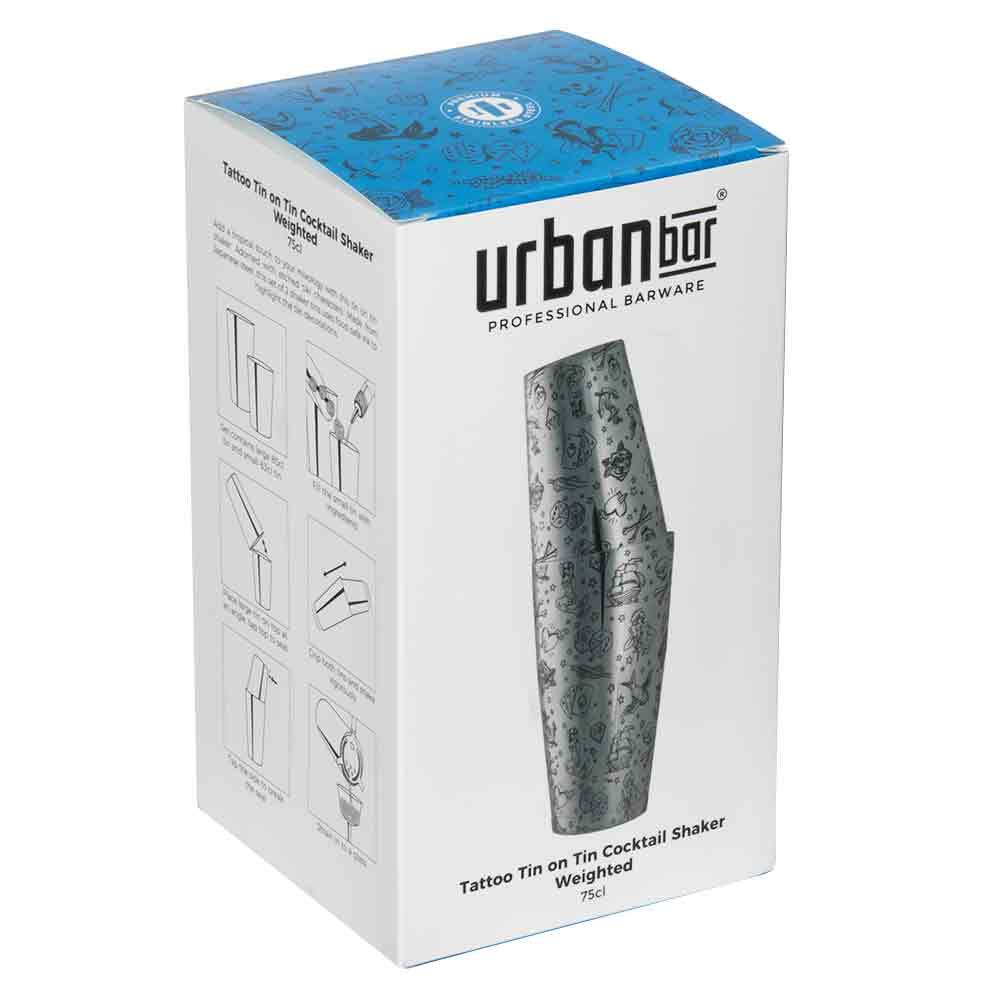 Urban Bar Tattoo Shaker Cocktail 75cl in Acciaio