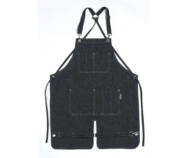 Urban Bar Grembiule Denim Tascone Kangaroo Blu Unisex