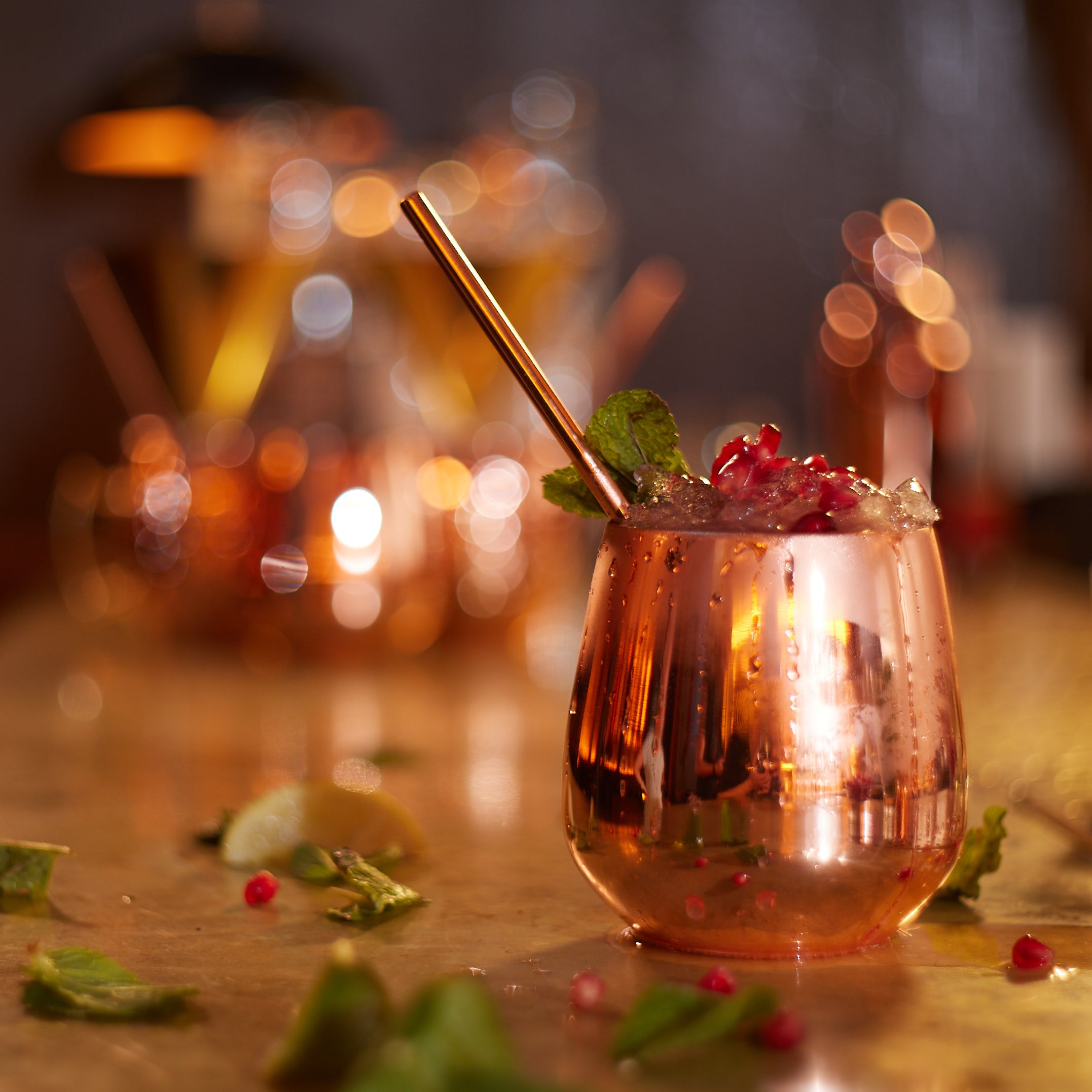 Oak & Steel Tumblers bicchieri acciaio 4 pezzi oro rosa 350 ml