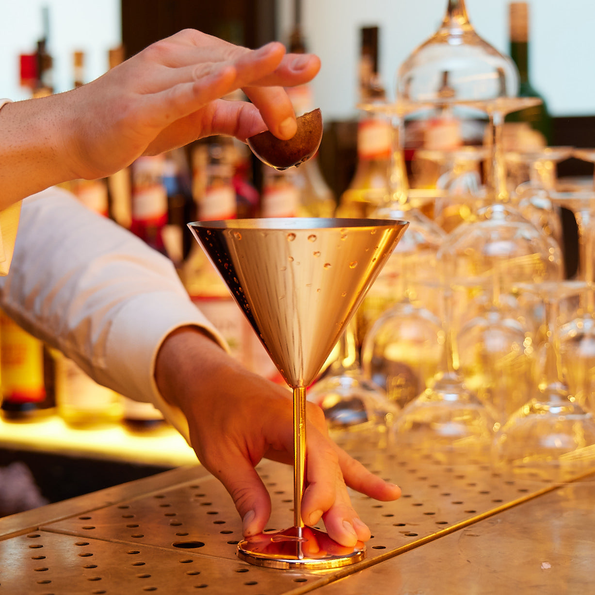 Oak & Steel Martini Glasses coppe cocktail 4 pezzi oro rosa