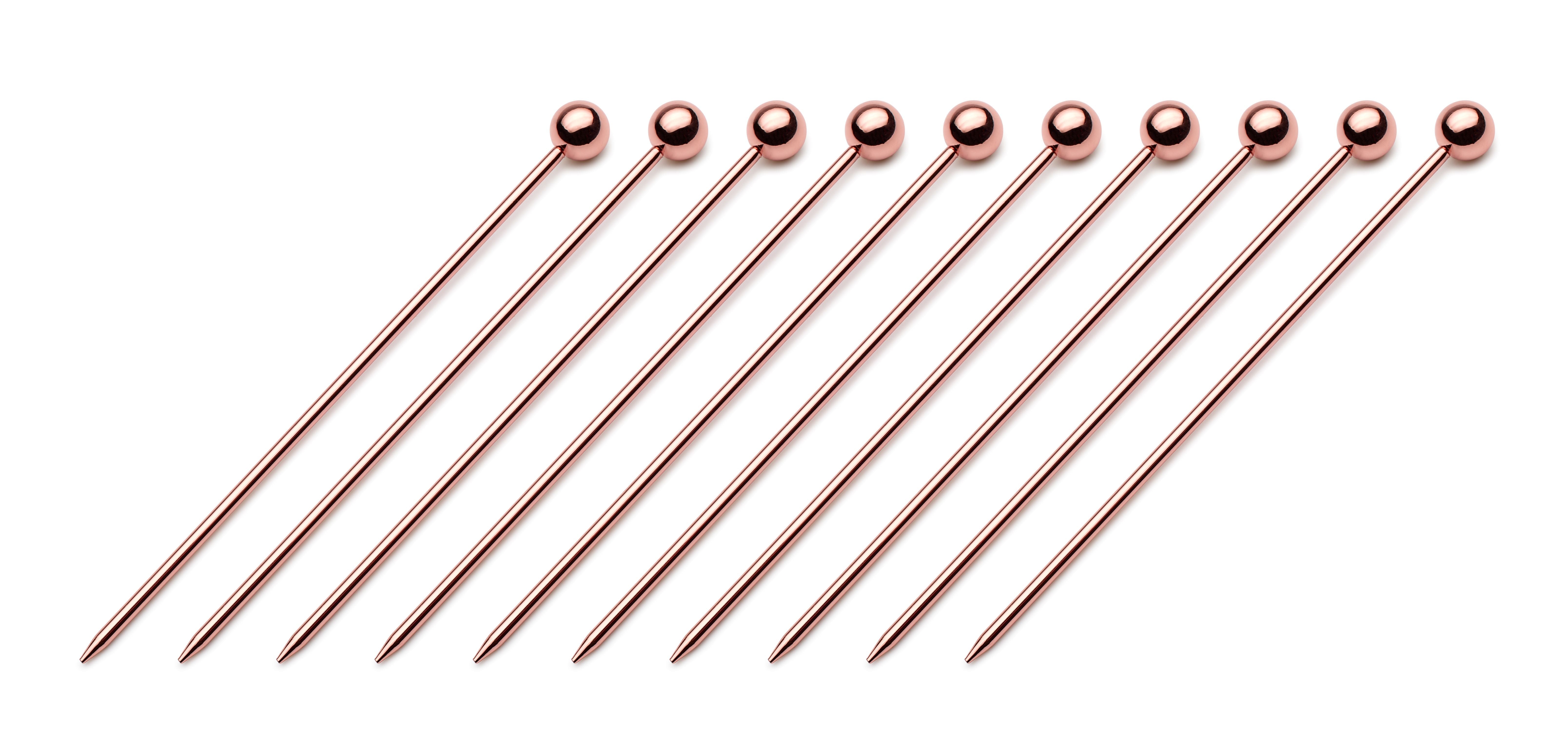 Urban Bar Pick Stecchini Cocktail Rame Set 10 Acciaio