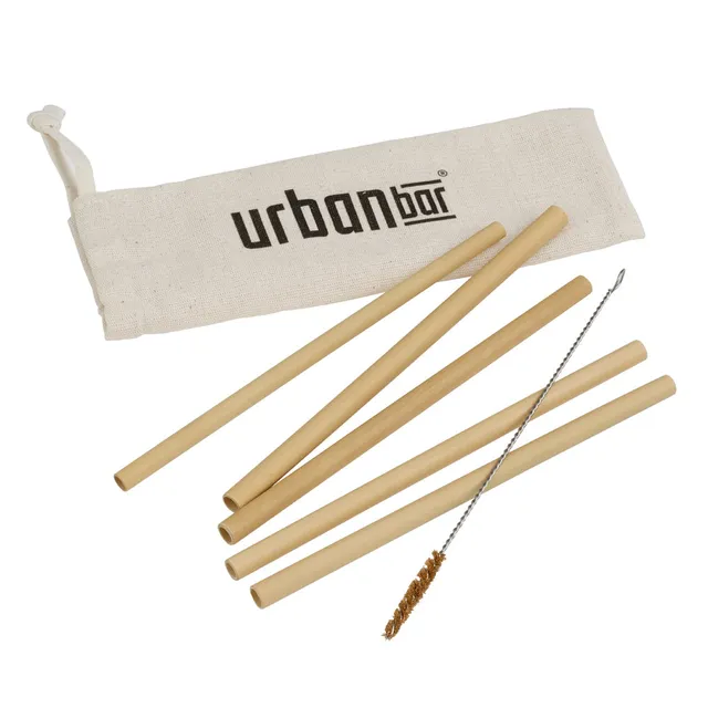 Urban Bar Cannucce Bambù 23cm 5 Pezzi con Scovolino