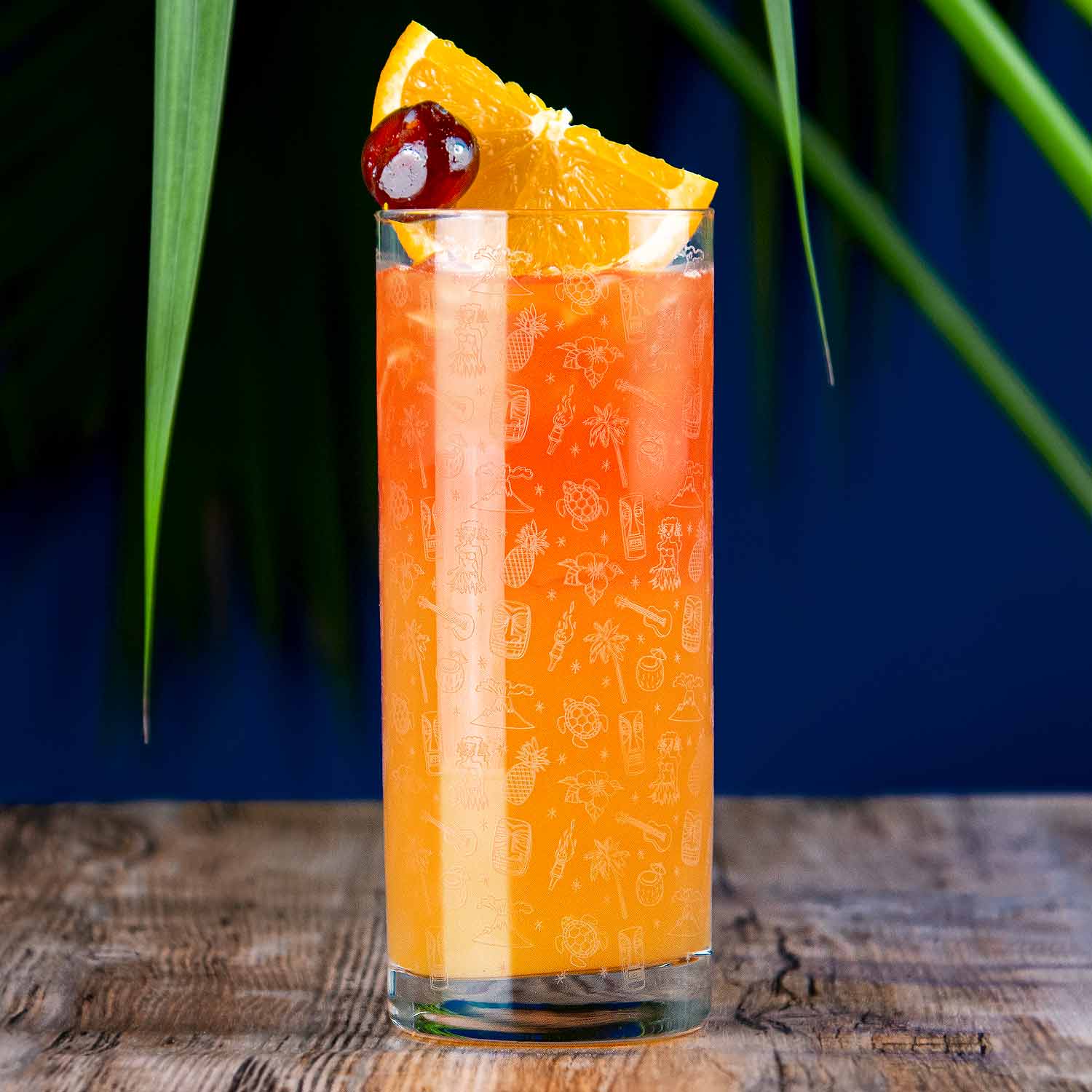 Urban Bar Tiki Bicchiere Highball 30cl Decorato