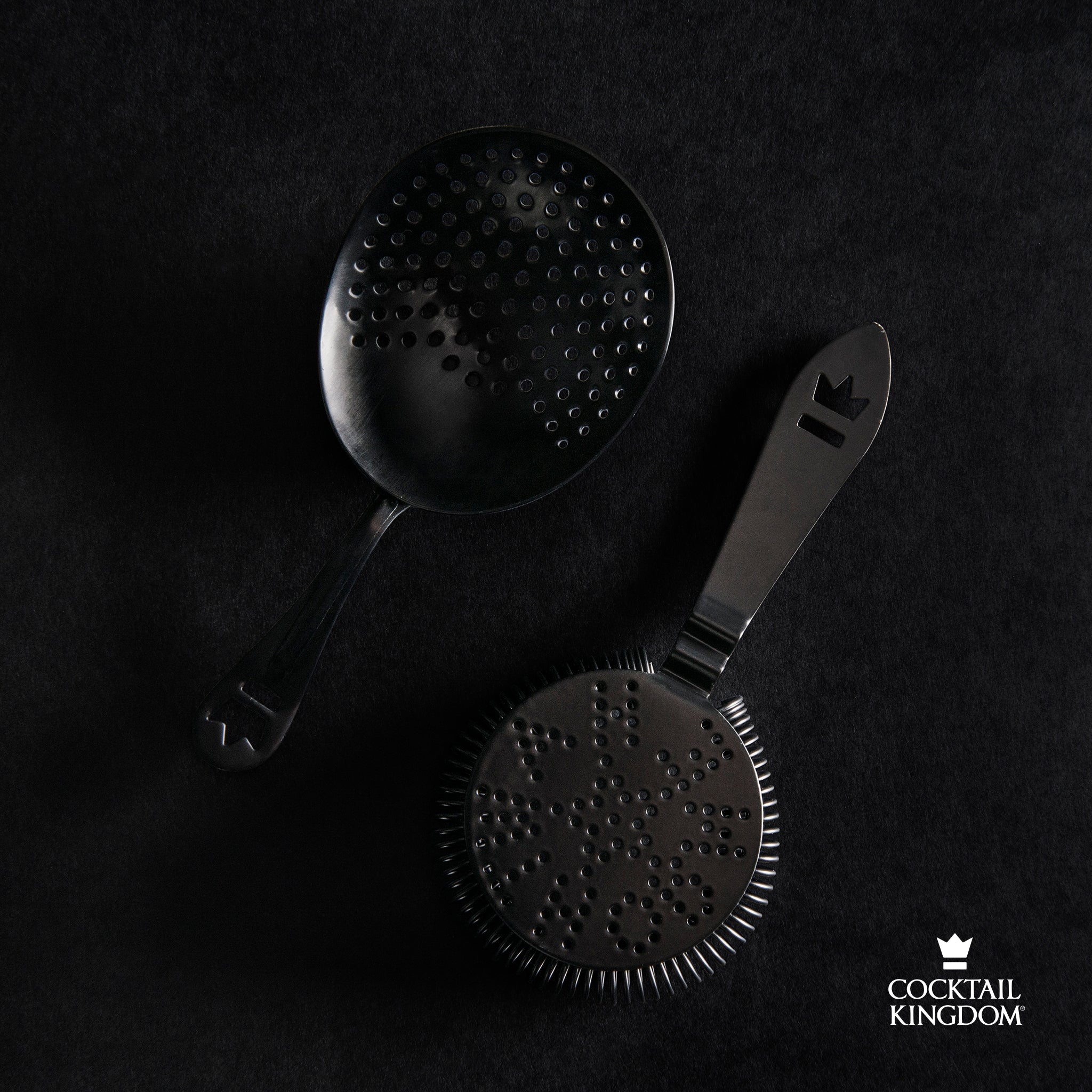 Cocktail Kingdom Premium Julep Strainer nero opaco, colino per mixing glass