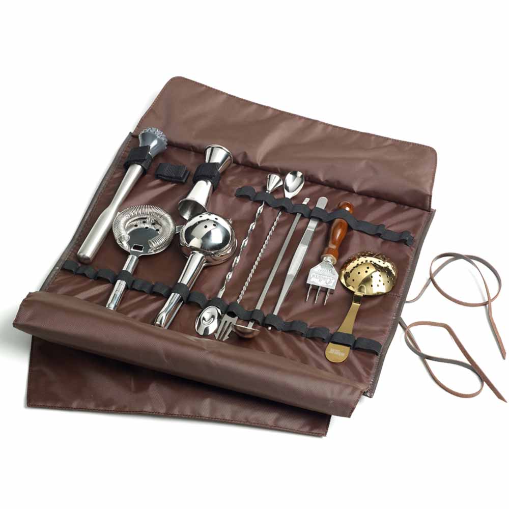 Urban Bar Accessories Borsa Barman Pelle Marrone Strumenti Bar