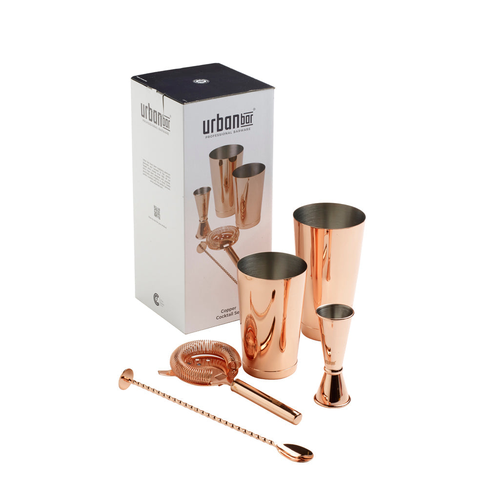 Urban Bar Cocktail Kits set cocktail rame 5 pezzi acciaio