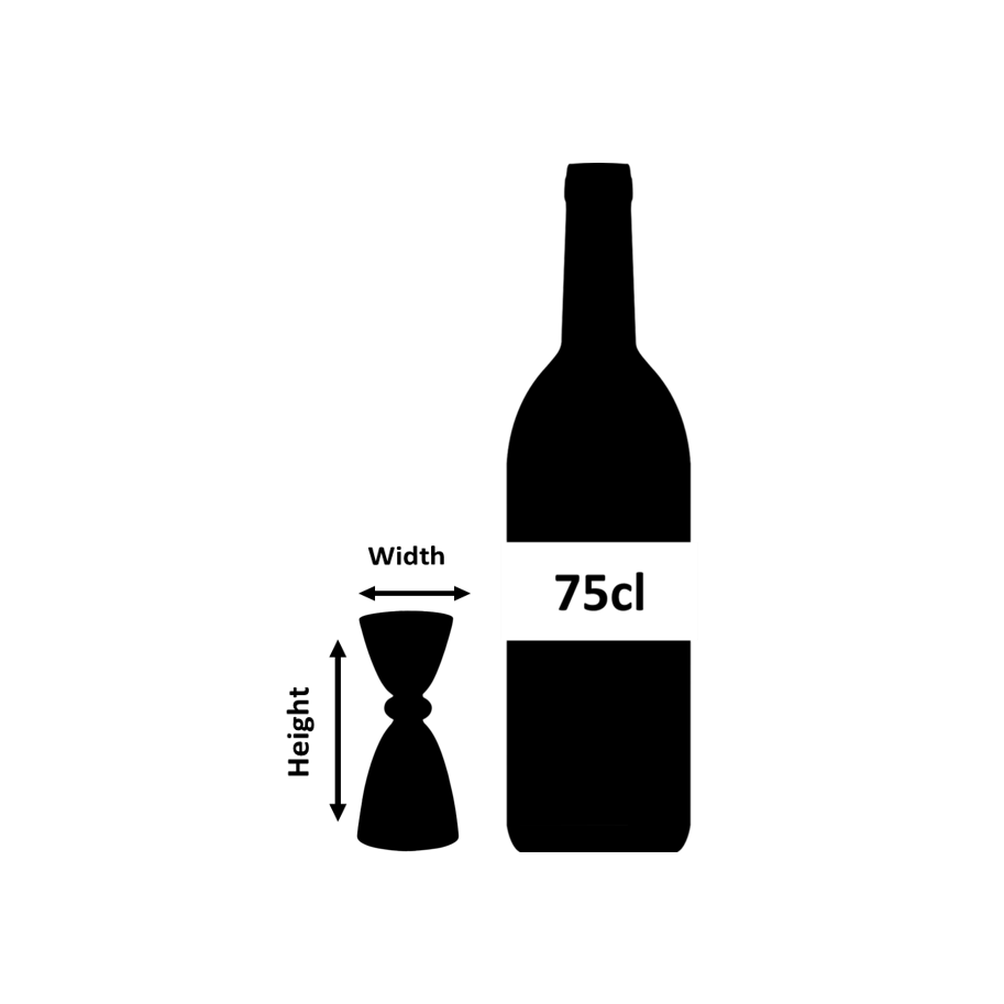 Urban Bar Classico jigger silver 30/60ml acciaio
