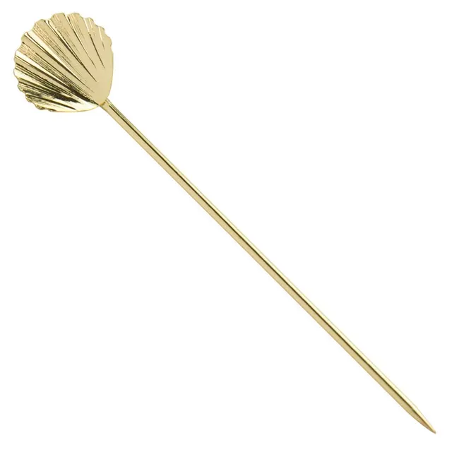 Urban Bar Gold Scallop stecchini cocktail 11cm oro 6 pezzi