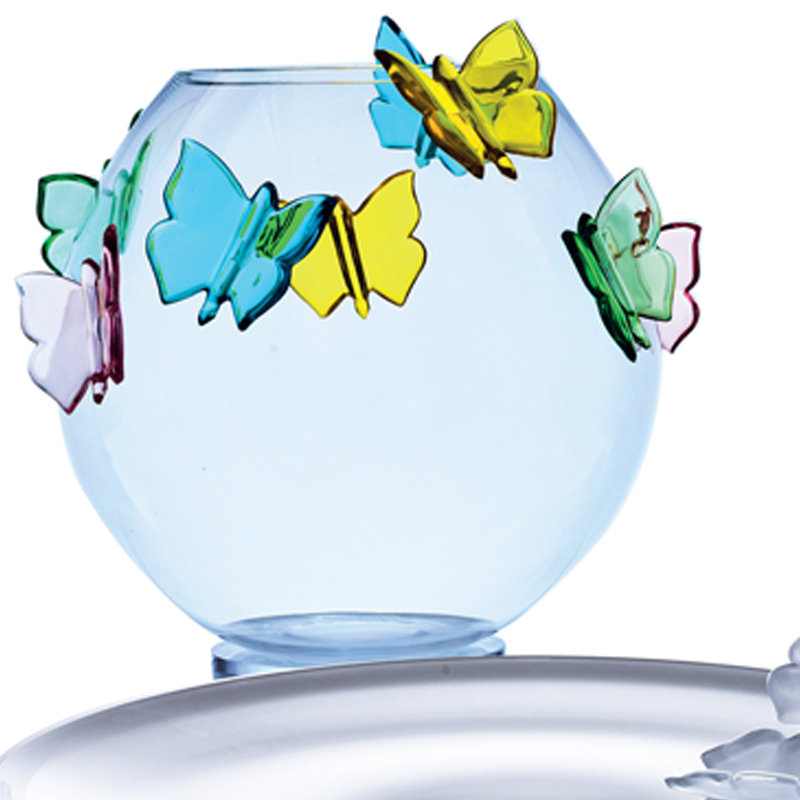 ColleVilca Butterfly Vaso Piccolo cristallo trasparente