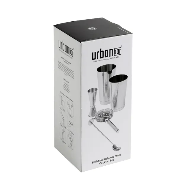 Urban Bar Cocktail Set 5 pezzi shaker acciaio