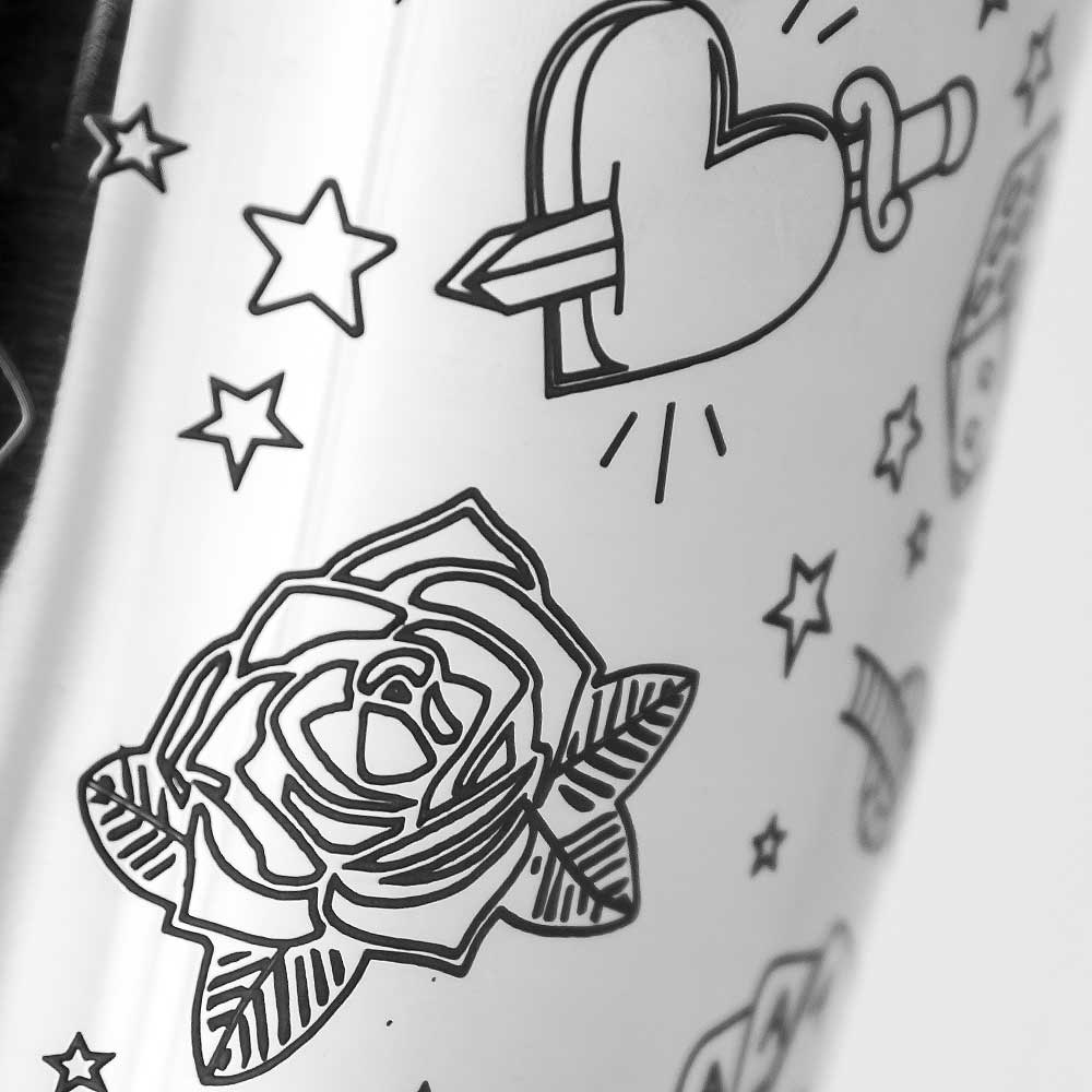 Urban Bar Tattoo Shaker Cocktail 75cl in Acciaio