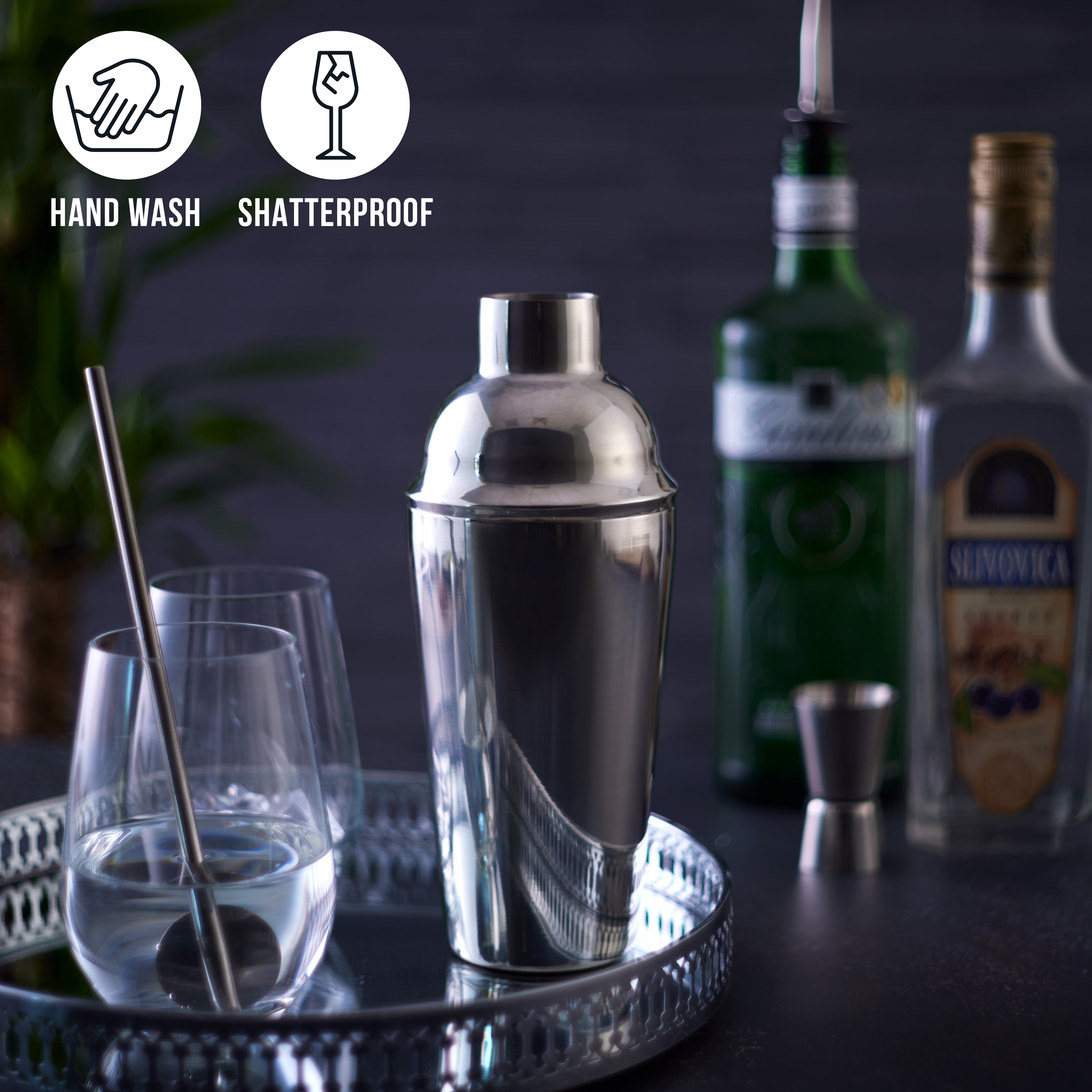 Oak & Steel Cocktail Sets shaker set 10 pezzi argento