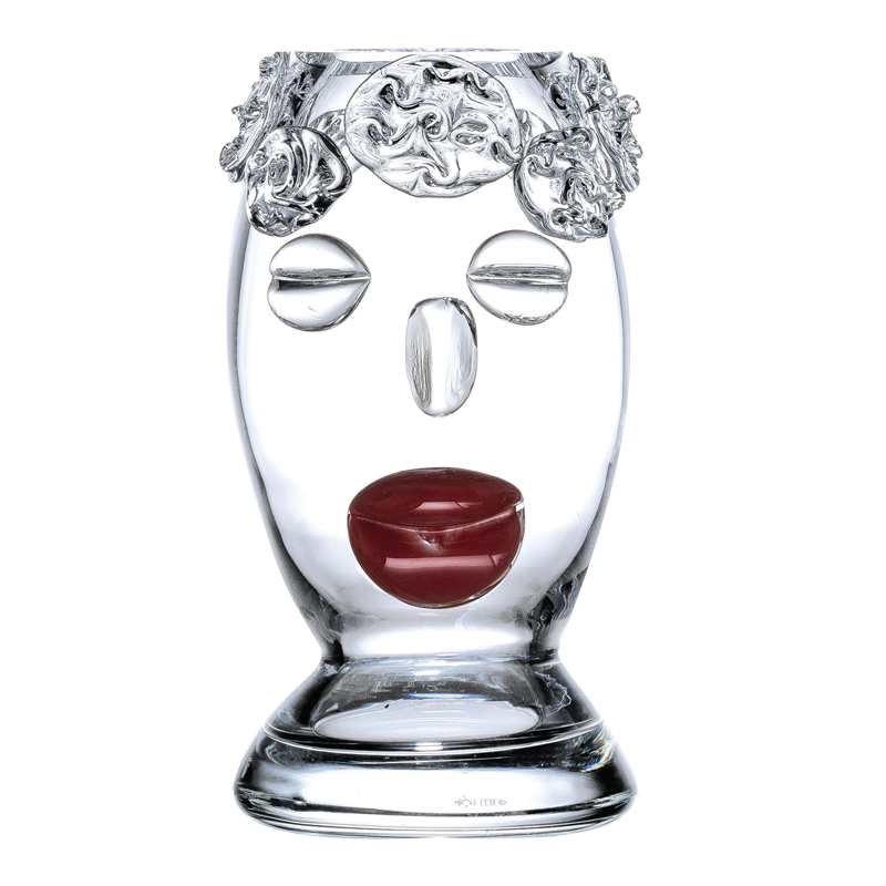 ColleVilca Tipino Fiori vaso cristallo h 35 cm
