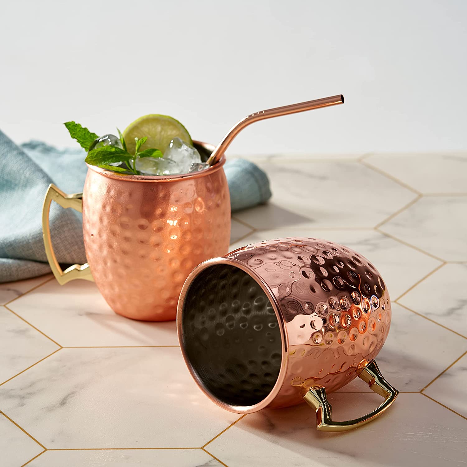 Oak & Steel Tumblers Tazza Moscow Mule Acciaio 4 Pezzi