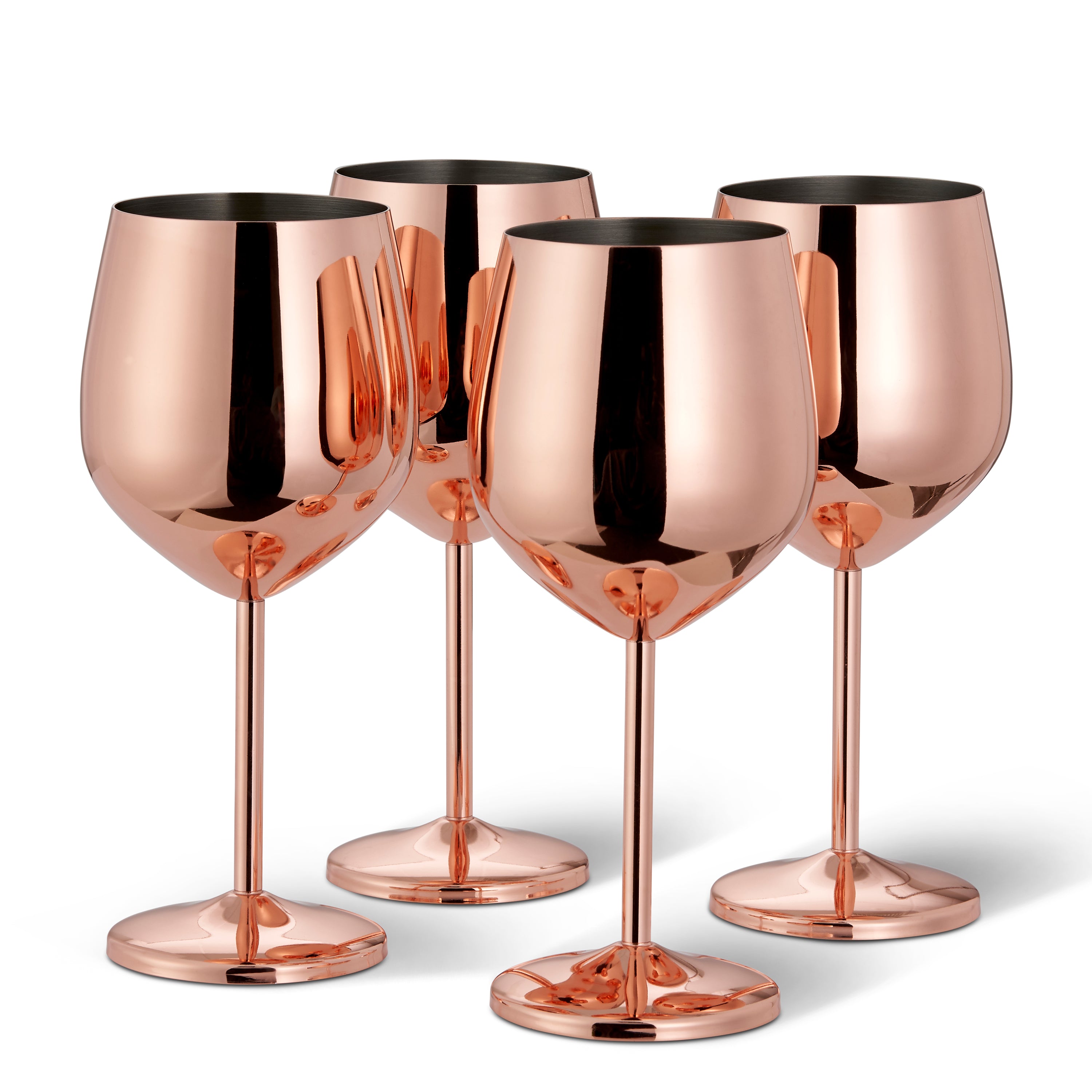 OS Oak & Steel Wine Glasses calici vino oro rosa 4 pezzi 700ml