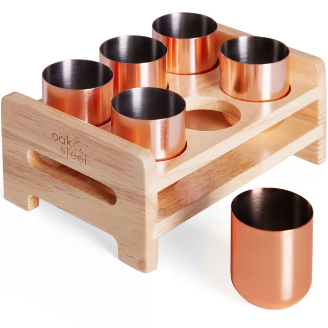 OS Oak & Steel Shot Bicchierini Oro Rosa 50 ml 6 Pezzi