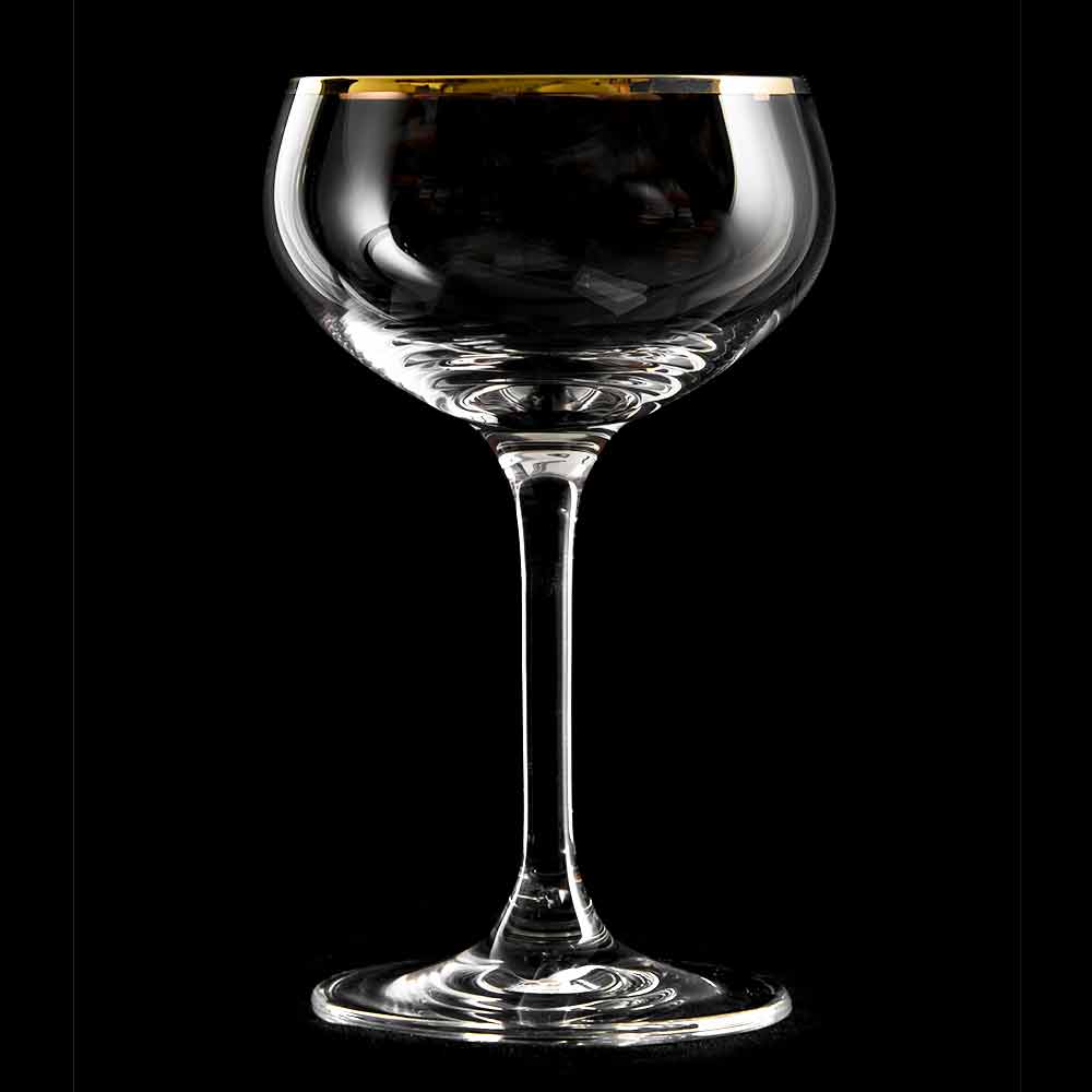 Urban Bar Gold Rim coppa champagne cristallo 21cl oro