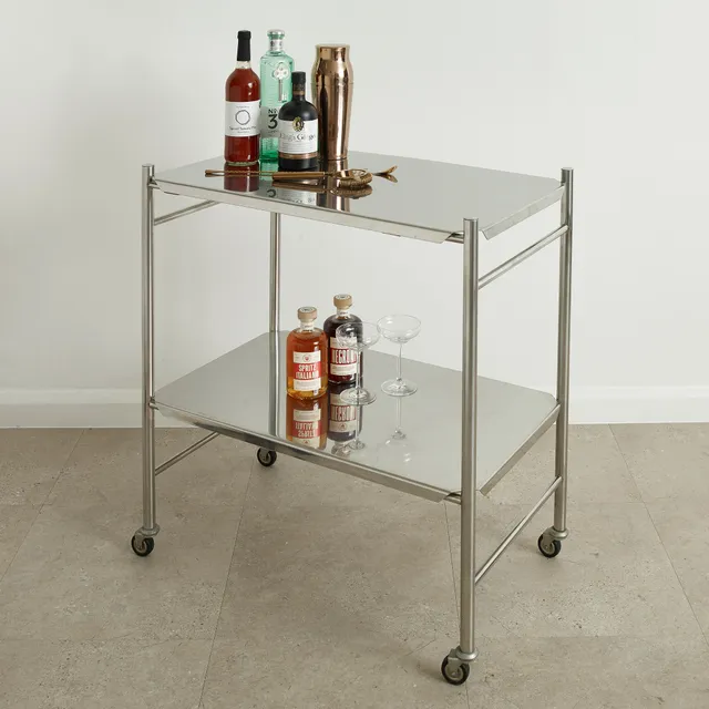 Urban Bar Accessories Carrello Bar Acciaio con Ruote Vintage